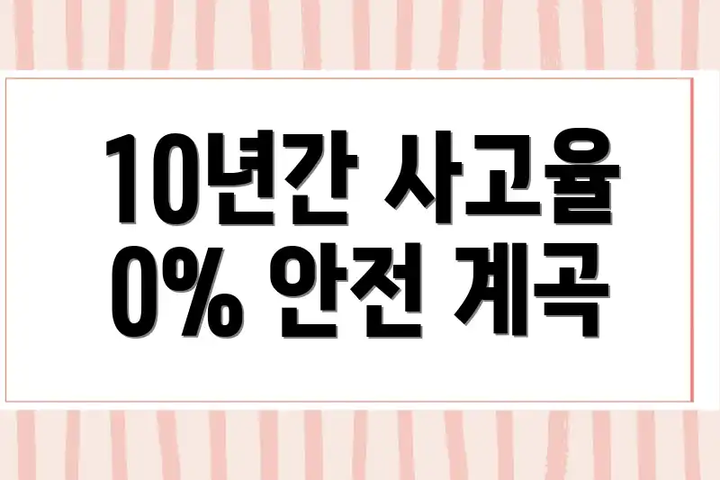10년간 사고율 0% 안전 계곡