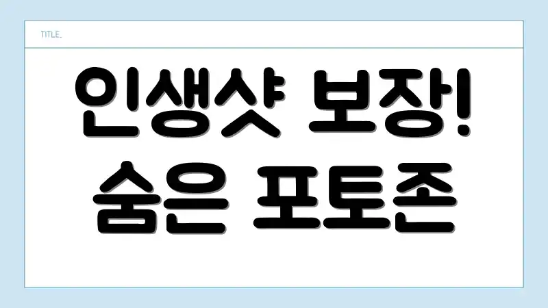 인생샷 보장! 숨은 포토존