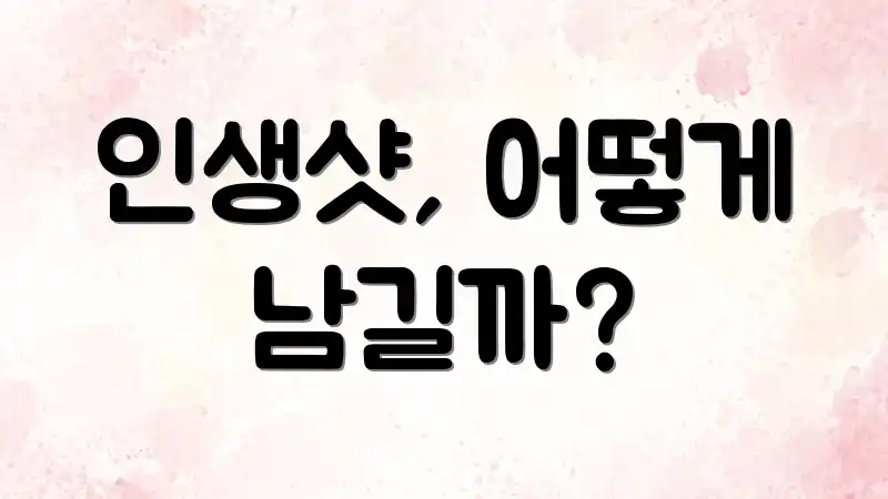 인생샷, 어떻게 남길까?