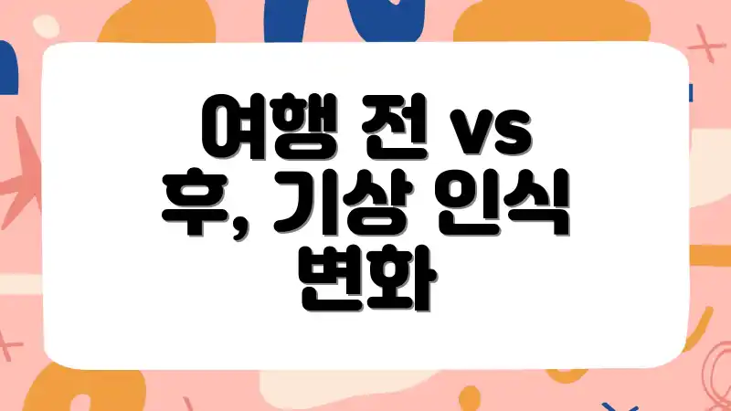 여행 전 vs 후, 기상 인식 변화