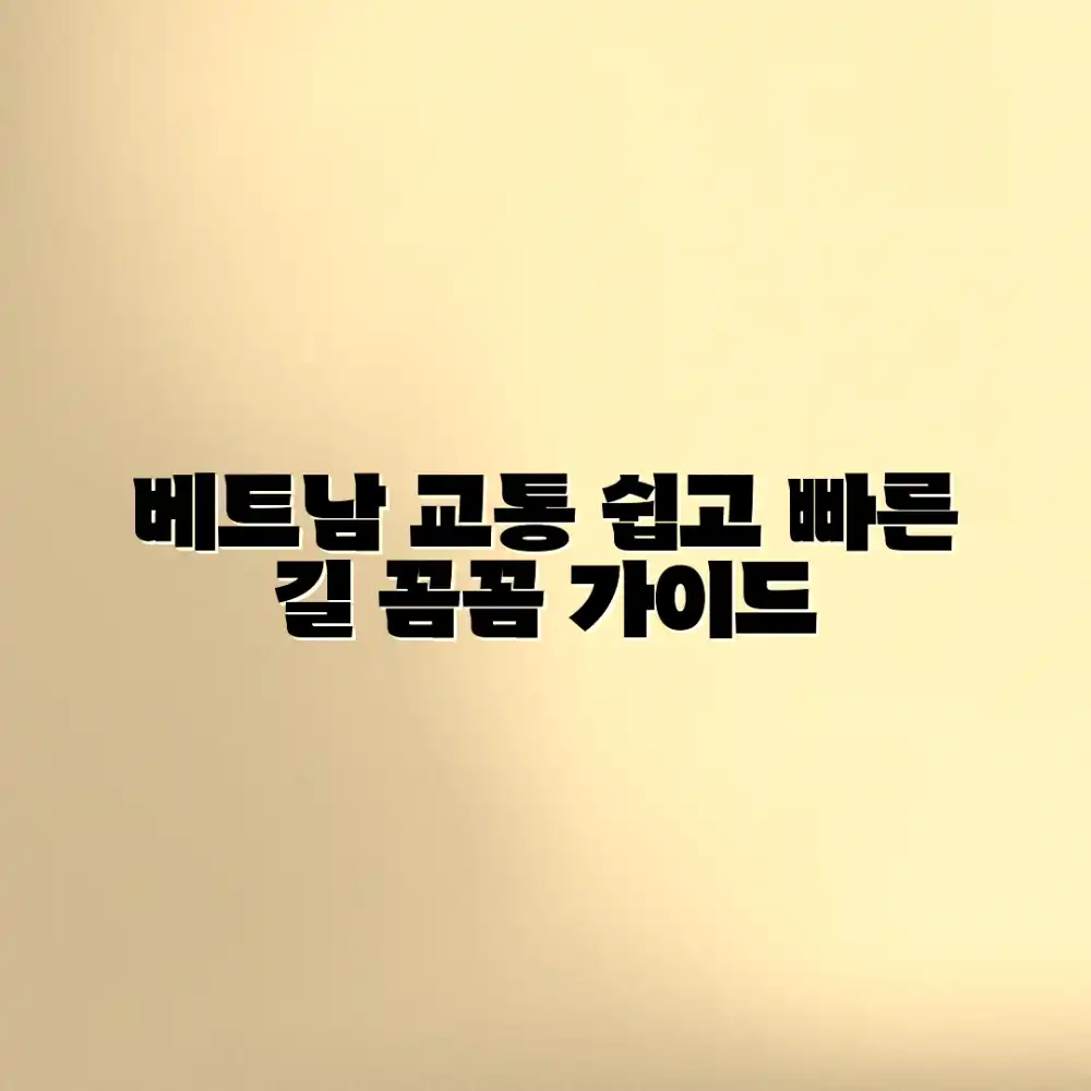 베트남 교통, 누구나 쉽게! 꼼꼼 가이드