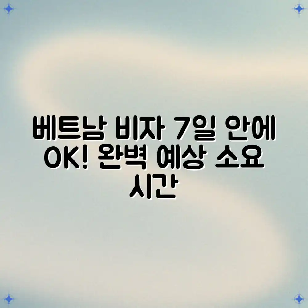 베트남 비자: 7일 내 완벽 예상 소요 시간