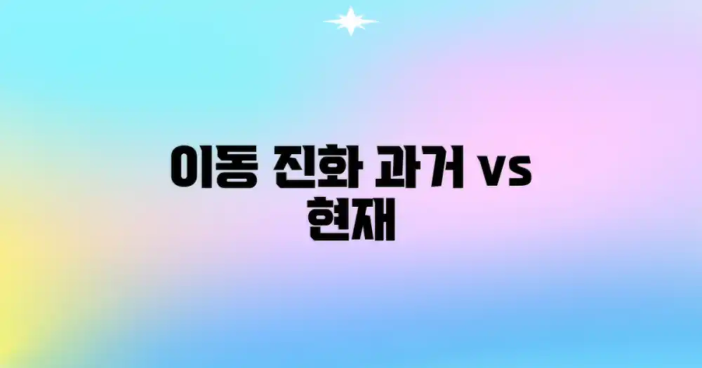 과거와 현재, 이동 수단의 진화